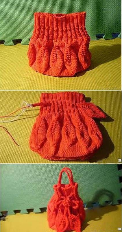 Tasche mit Blattmuster