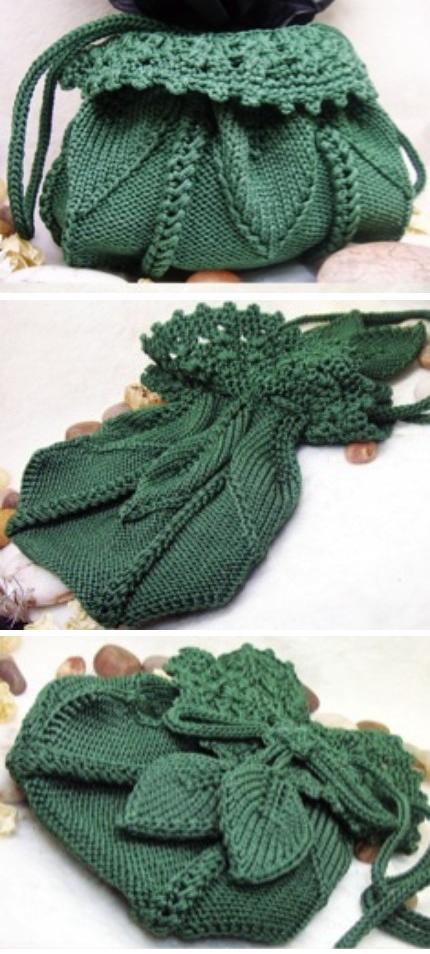 Tasche mit Blattmuster