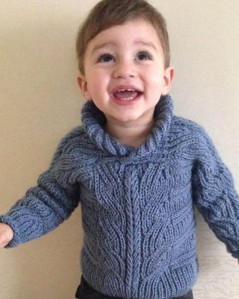 Baby Pullover im Halbpatent