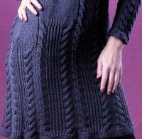Kleid mit Zopmuster