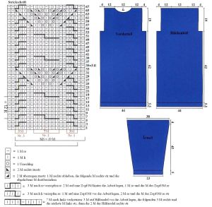 Kleid im Fantasiemuster Strickschrift