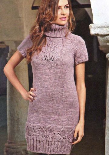 Kleid mit Blattmuster