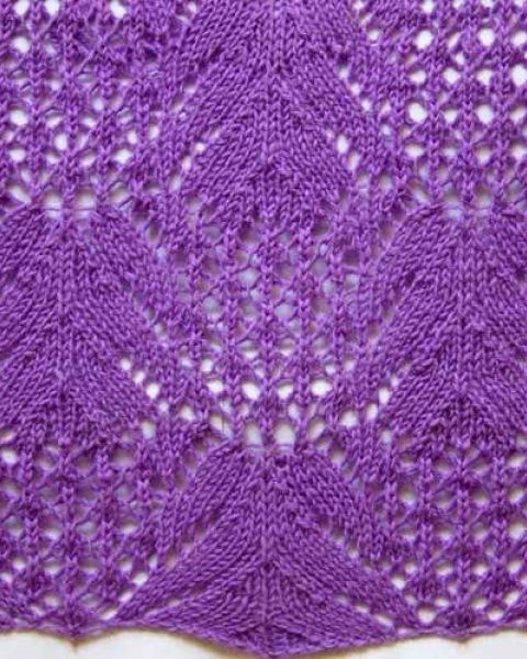 Ajourmuster (für den Schal) stricken