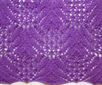 Ajourmuster (für den Schal) stricken