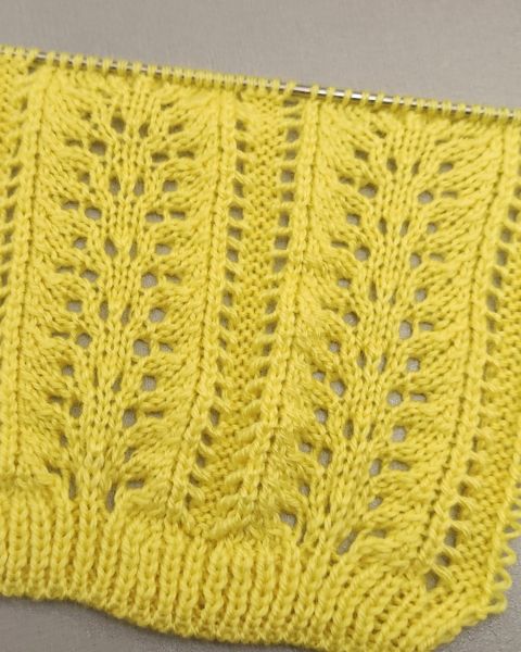 Ajour-Fächermuster stricken
