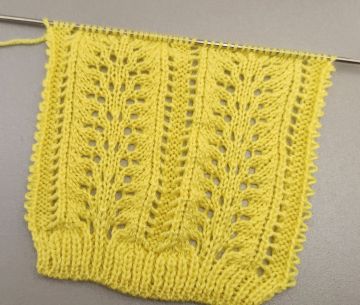 Ajour-Fächermuster stricken