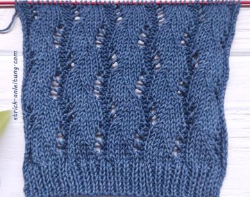 Einfaches Ajourmuster stricken