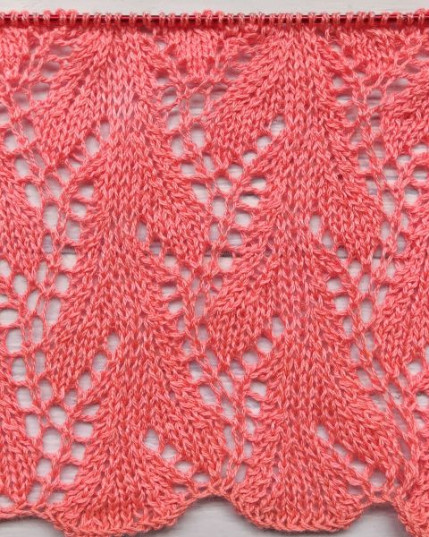 Ajour-Blattmuster stricken