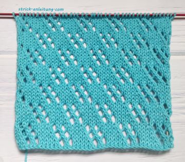 Diagonal- Ajourmuster stricken