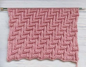 Diagonalmuster stricken