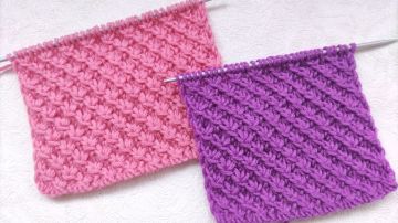 Diagonales Sternmuster stricken