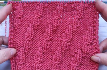 Diagonalmuster stricken