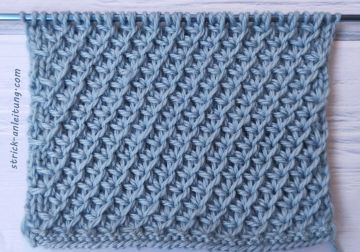 Diagonalmuster stricken