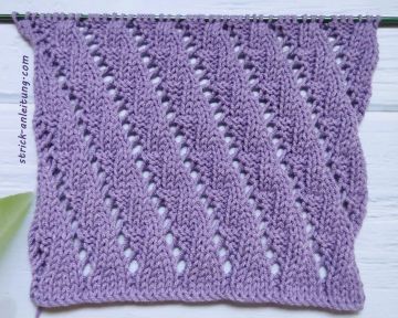Diagonalmuster stricken