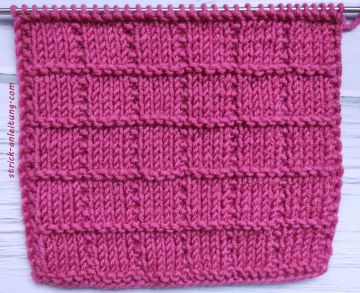Einfaches Quadrate Strickmuster