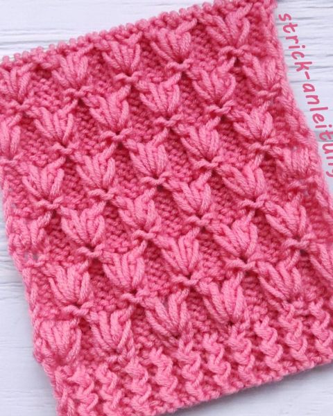 Fantasie-Schleifenmuster stricken