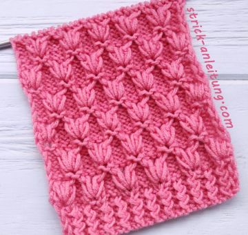 Fantasie-Schleifenmuster stricken