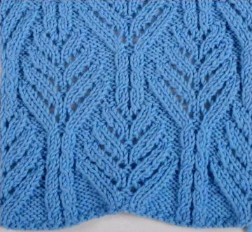 Fantasie-Blattmuster stricken