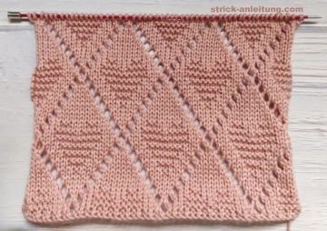 Herzen-Rautenmuster stricken