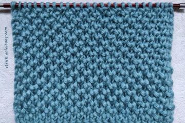 Halbpatent- Spinnenmuster stricken