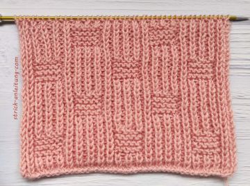 Halbpatent mit Krausrippen stricken