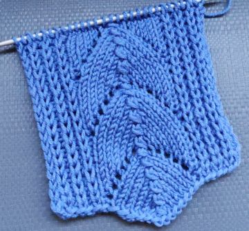 Bogenloch-und Patentmuster stricken