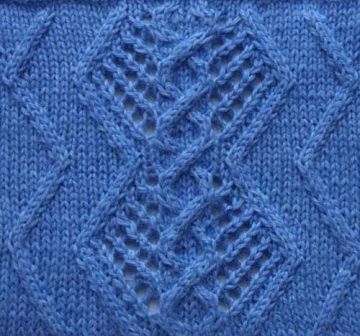 Rauten-Zopfmuster stricken