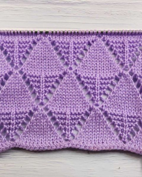Ajour-Rauten-Strickmuster