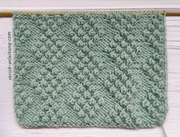 Noppen-Rautenmuster stricken