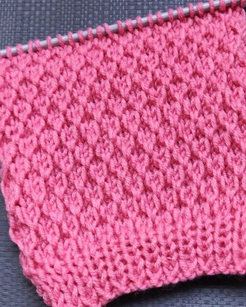 Kleines Rautenmuster stricken