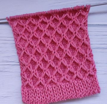 Rautennetz stricken
