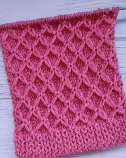 Rautennetz stricken