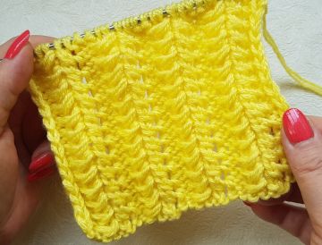 Reliefstreifen stricken