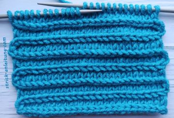 Reliefstreifen stricken