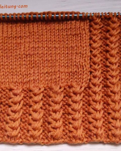 Reliefstreifen stricken