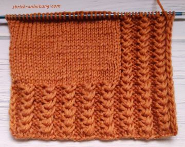 Reliefstreifen stricken