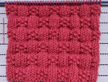 Schachbrettmuster stricken