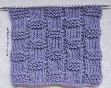 Schachbrettmuster stricken