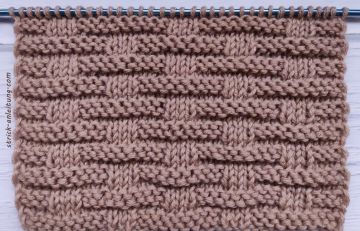 Einfaches Schachbrettmuster stricken
