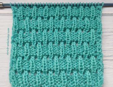 Schachbrettmuster stricken