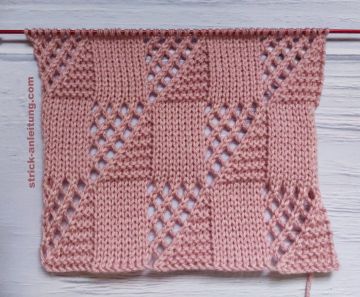 Ajour-Schachbrettmuster stricken