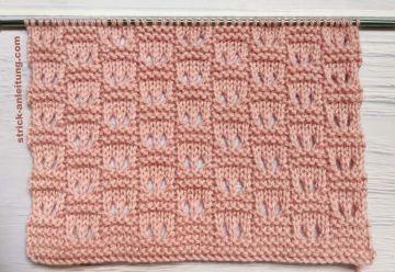 Ajour-Schachbrettmuster stricken