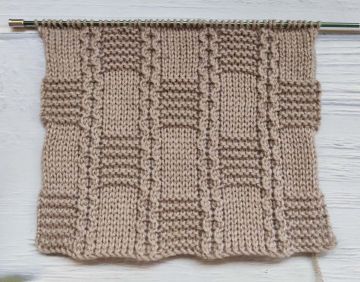 Waben-Schachbrettmuster stricken