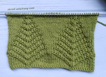 Strickmuster mit einem Weihnachtsbaum