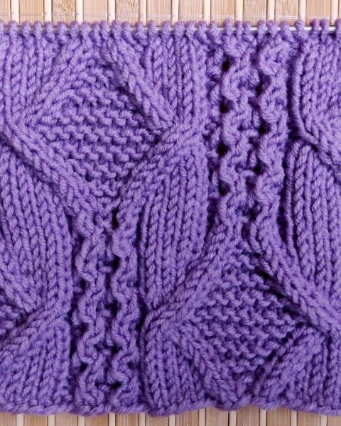 Zopfmuster mit Krausrippen stricken