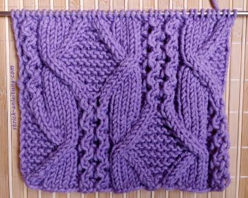 Zopfmuster mit Krausrippen stricken