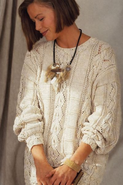Pulli mit Ajour- und Wellenmustern
