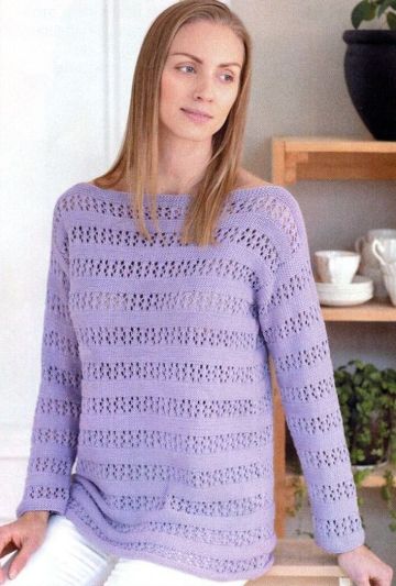 Pulli mit Ajourmuster