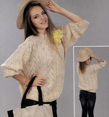 Pulli im Ajourmuster