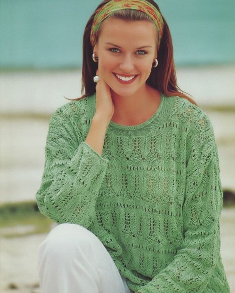Sommer-Pulli im Ajourmuster